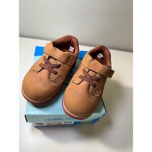 Stride Rite 360 Jay Toddler Boys 6M Tan Brown Leather Sneakers Shoes Little Kid